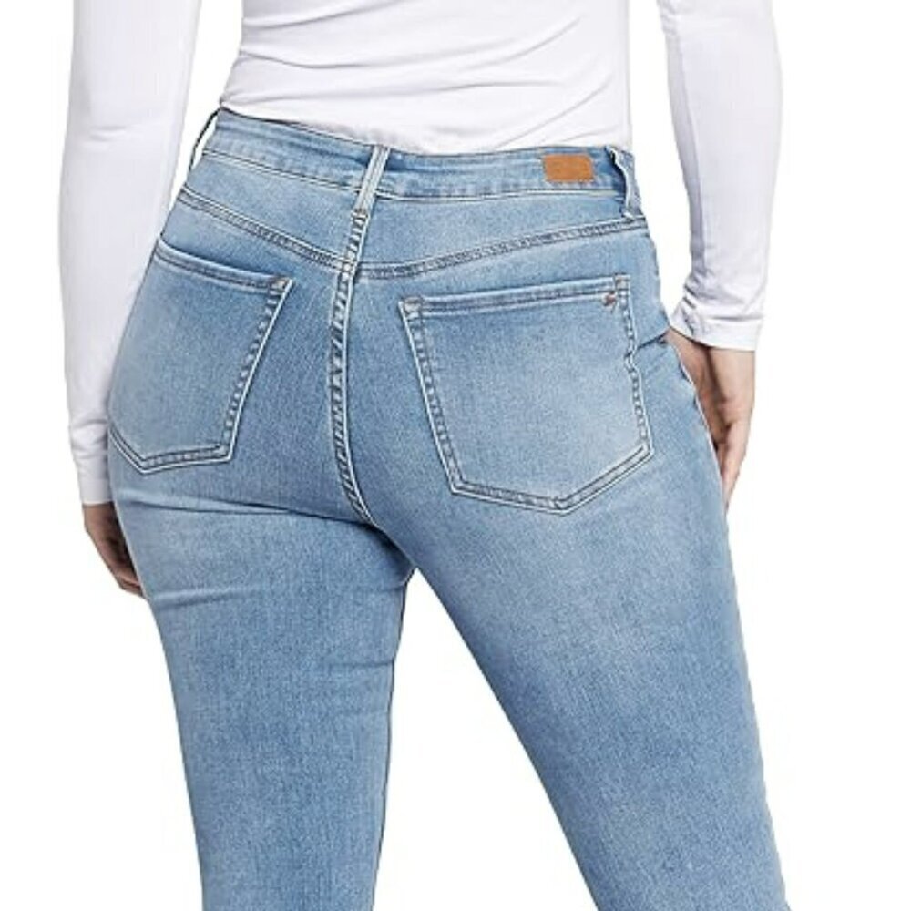 NWT SEVEN7 Women's High Rise Chevron Details Denim Skinny Ankle Jeans - Picture 4 of 7